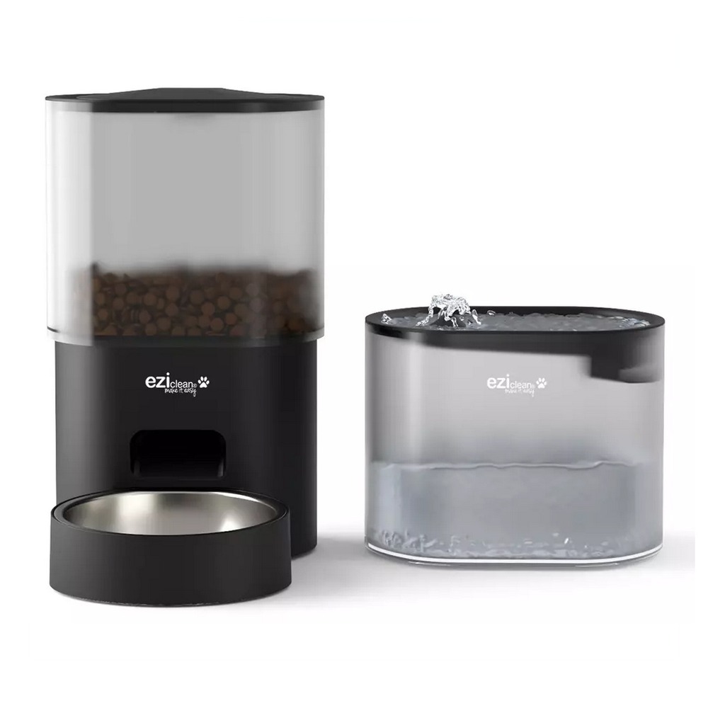 Distributeur de croquettes + fontaine à eau 5w noir - nutribotconnectx