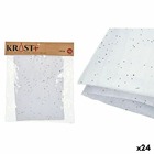 Accesoires pour crèche de noël tapis blanc 50 x 0,01 x 50 cm (24 unités)