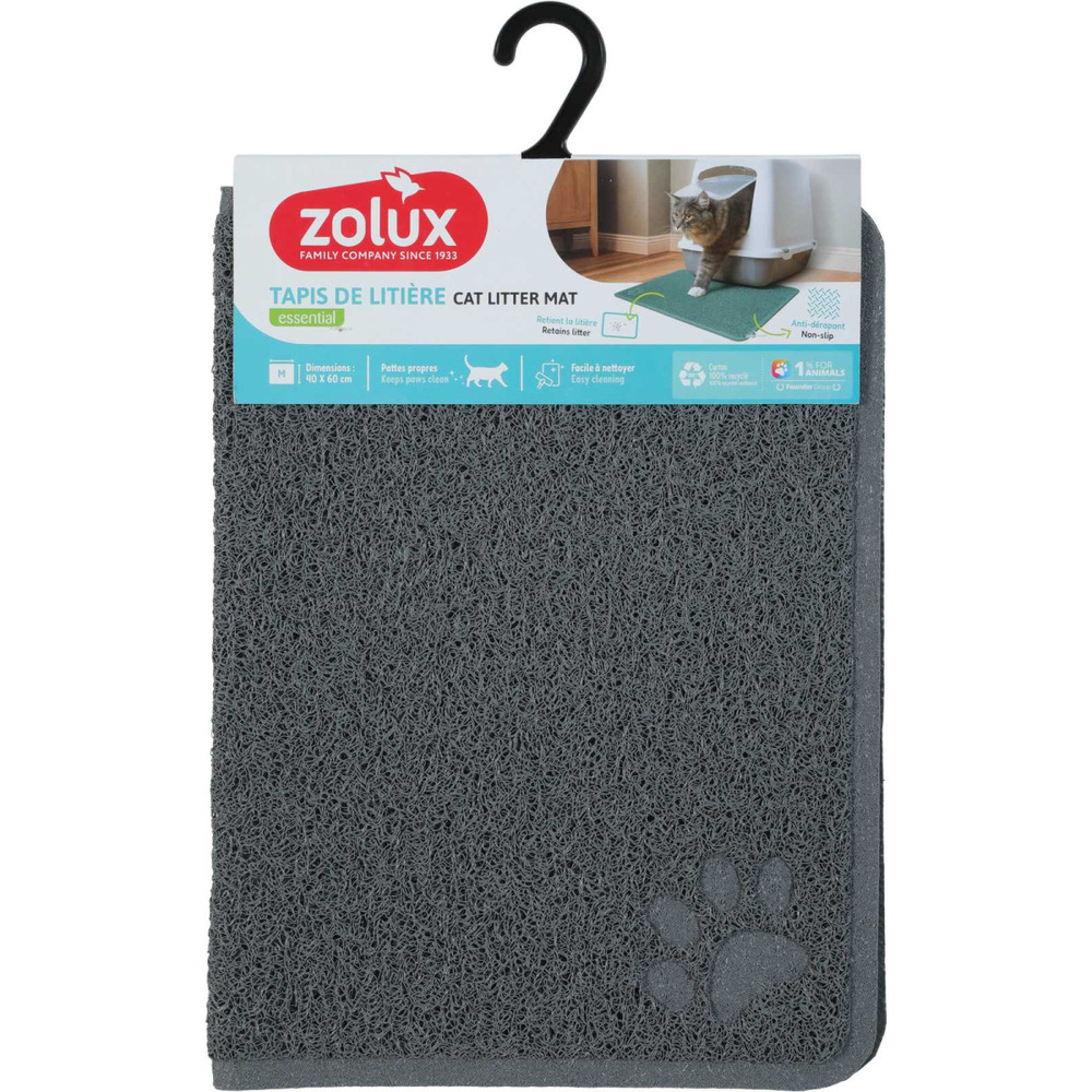 Tapis gris pour maison de toilette m - 40 x 60 cm