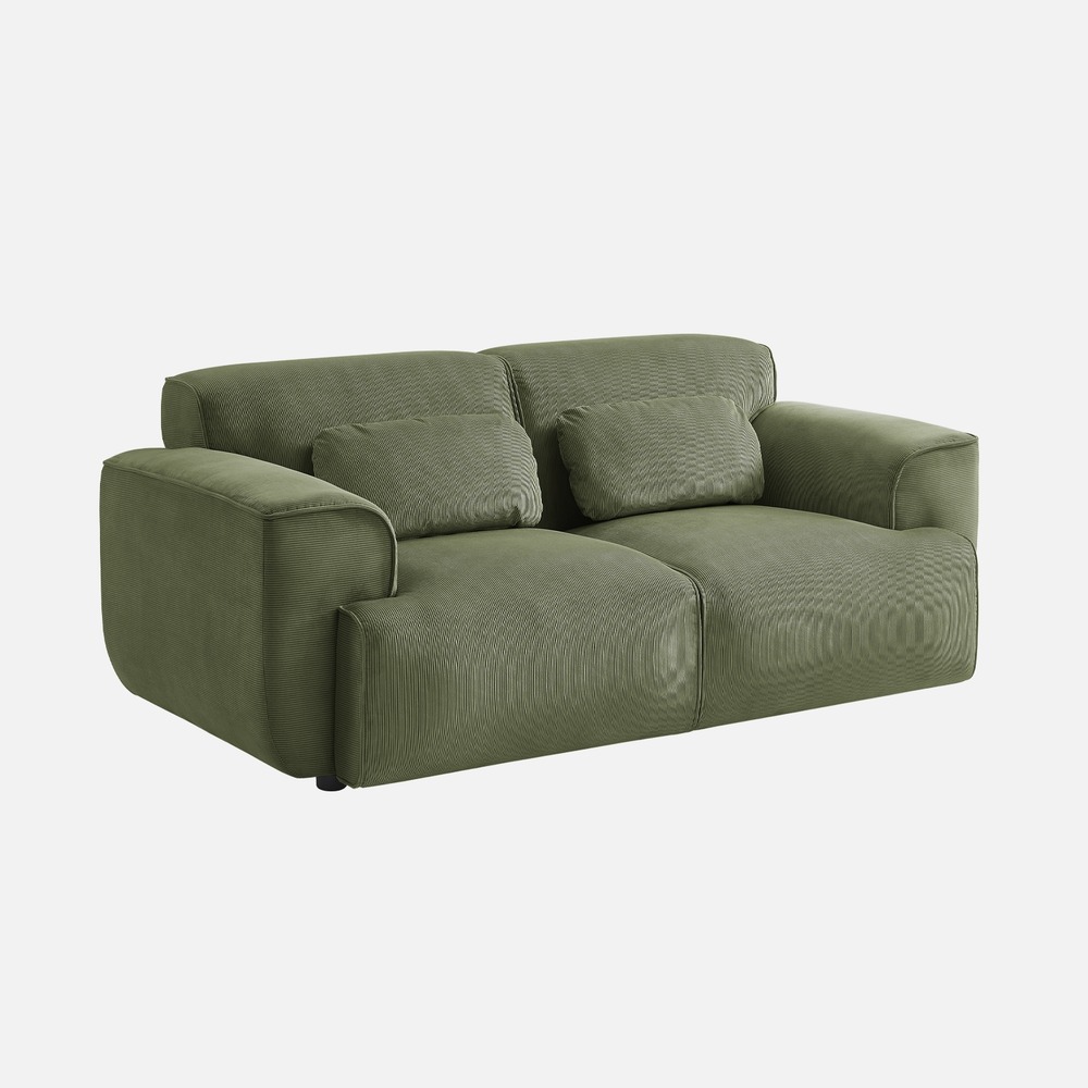 Canapé, wallas, 2 places, tissu velours côtelé l 178 x p 97,5 x h 73cm