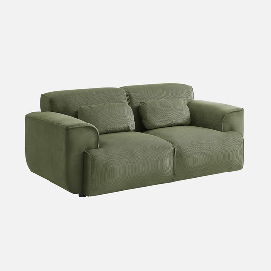 Canapé, wallas, 2 places, tissu velours côtelé l 178 x p 97,5 x h 73cm