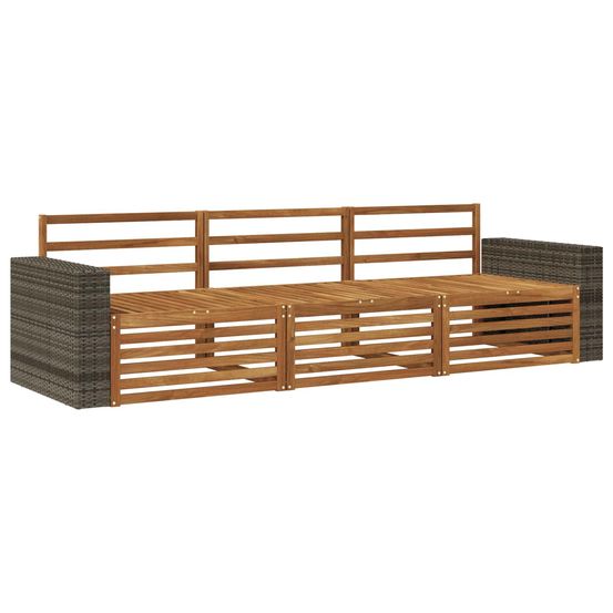 Ensemble de canapés d'extérieur 3 pc naturel