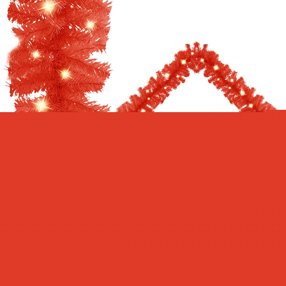 Guirlande de noël avec lumières led 20 m rouge