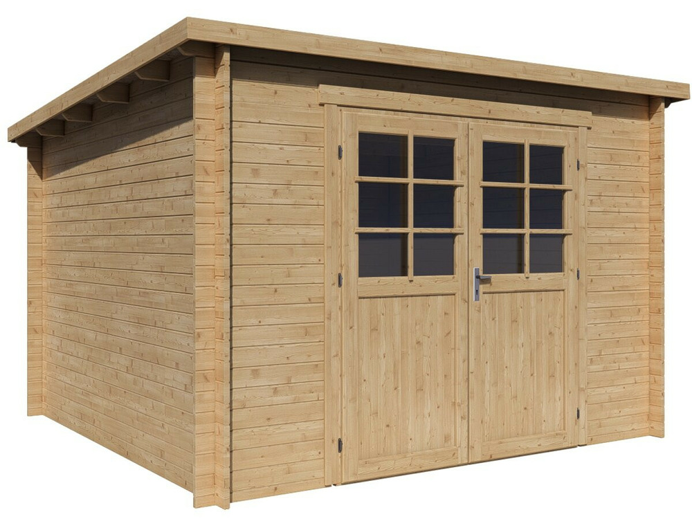 Abri de jardin en bois monopente 