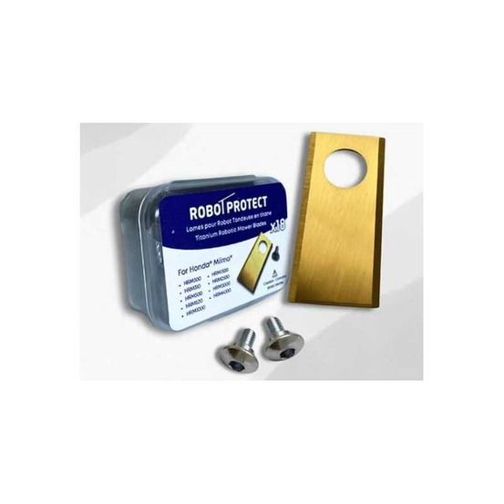 18 lames robot tondeuse en titane - compatibles honda, miimo