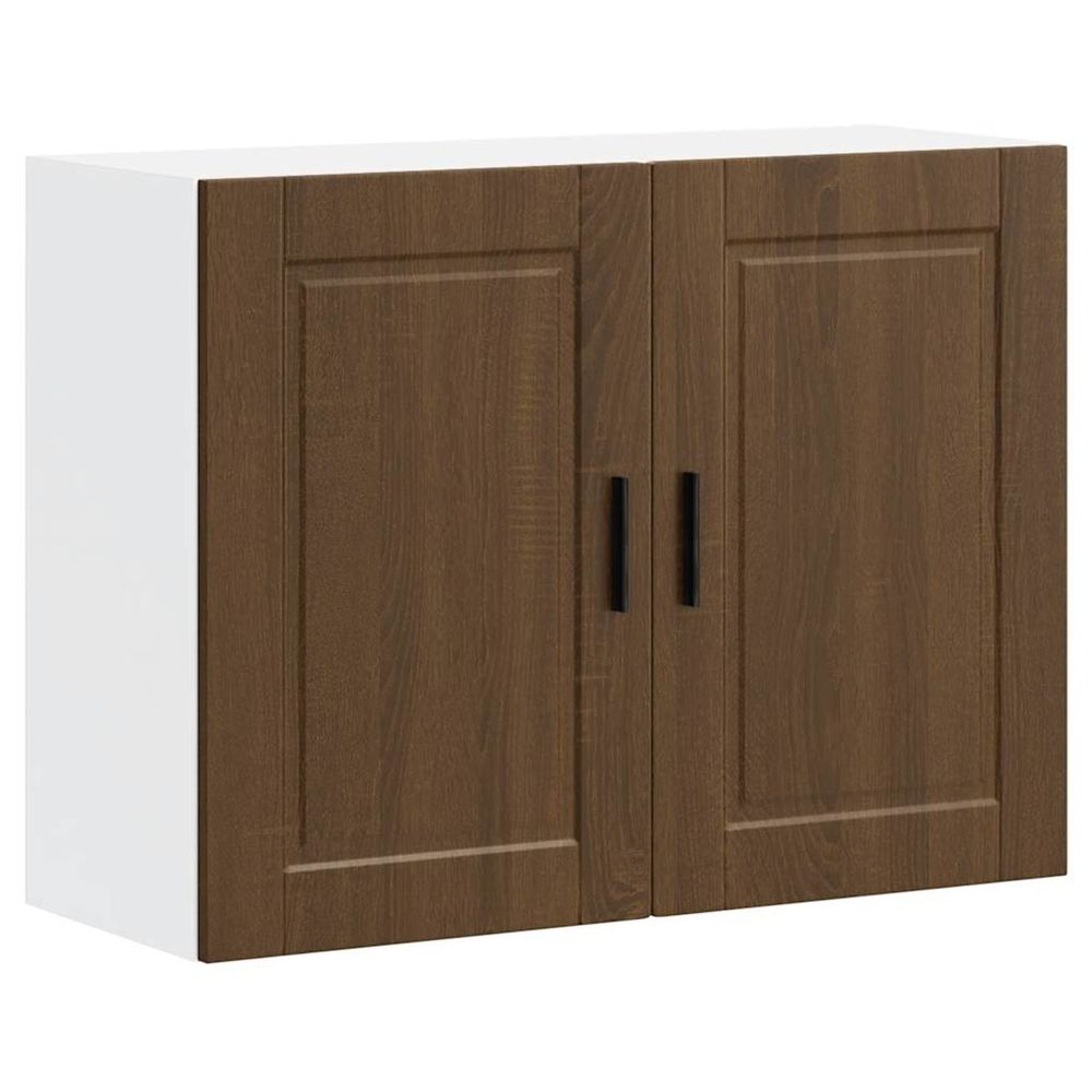 Armoire murale de cuisine porto chêne marron bois d'ingénierie