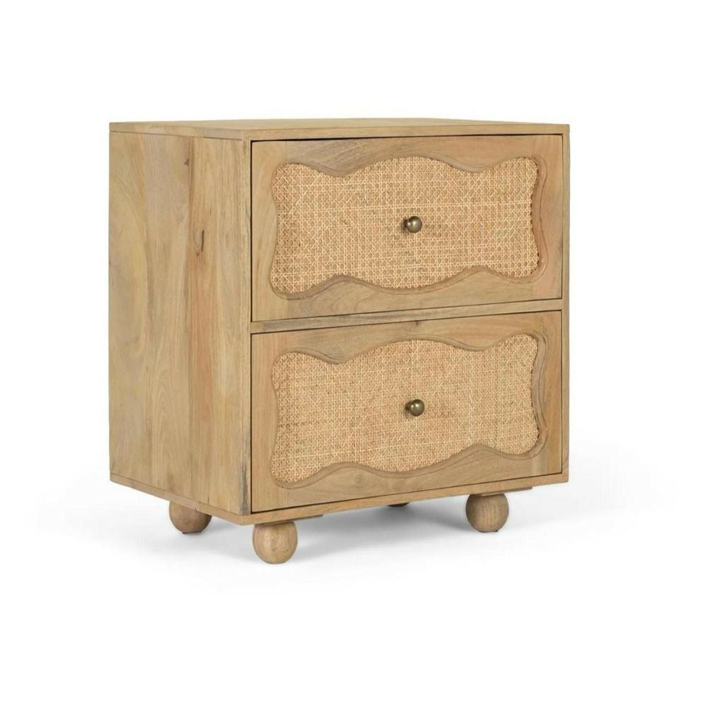 Table de chevet bois naturel - décoration d'autrefois