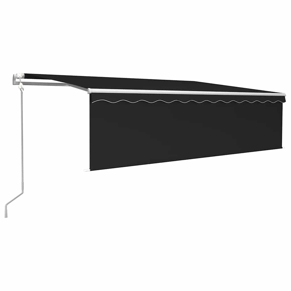 Auvent automatique store capteur de vent et led 5x3m anthracite