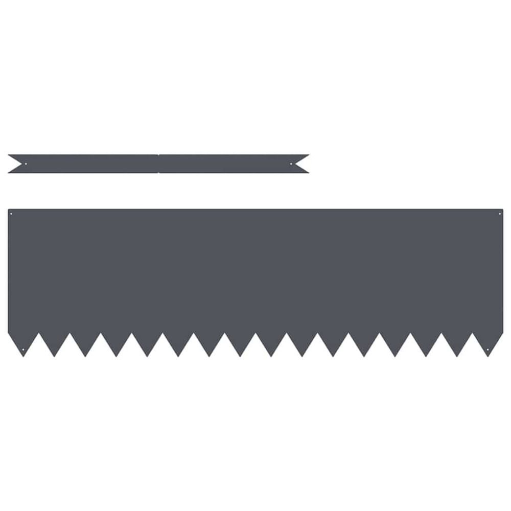 Bordures de pelouse 50 pcs anthracite 100 x 0.5 x 30 cm acier