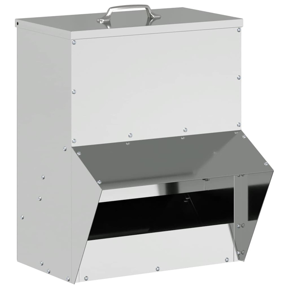 Mangeoire pour poules argent 20 x 25 x 35 cm acier galvanisé