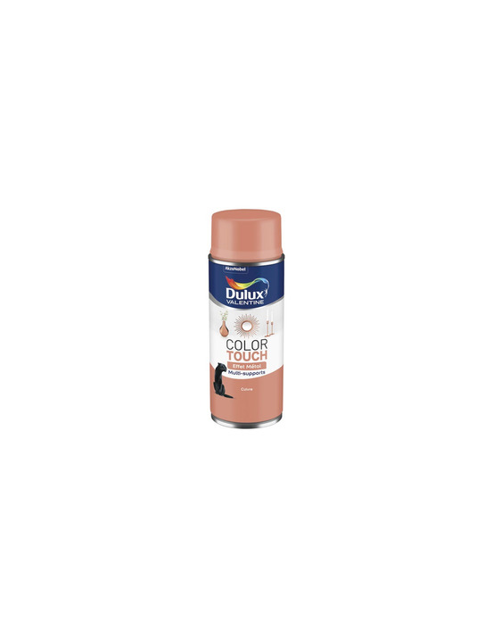 Aérosol color touch effet métal cuivre 400ml - dulux valentine
