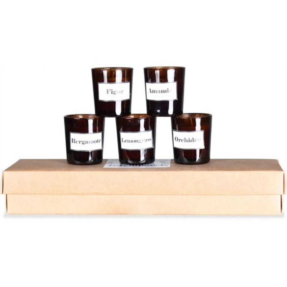 Coffret de 5 bougies parfumées intemporels