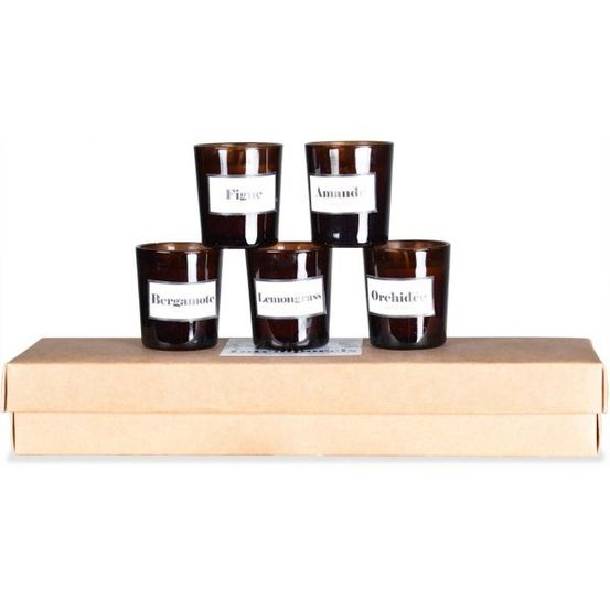 Coffret de 5 bougies parfumées intemporels