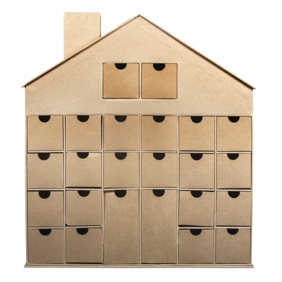 Calendrier de l'avent maison en papier mâché à faire soi-même