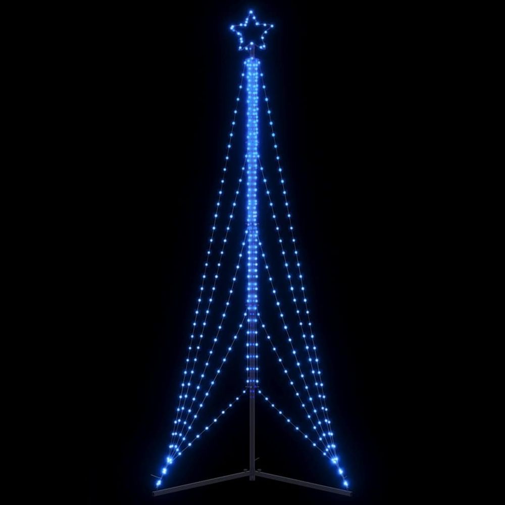 Grand sapin de noël lumineux led 300cm jardin 8 modes d'éclairage bleu