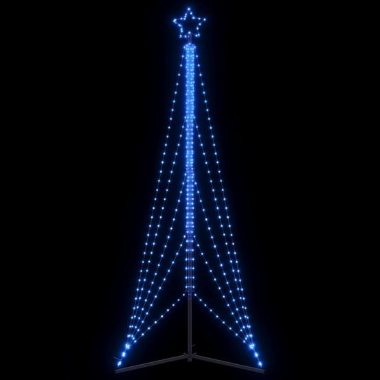 Grand sapin de noël lumineux led 300cm jardin 8 modes d'éclairage bleu
