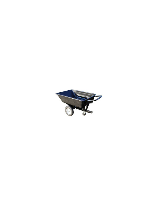 Remorque avec benne basculante en polyéthylène convertible charge maximale de 300kg