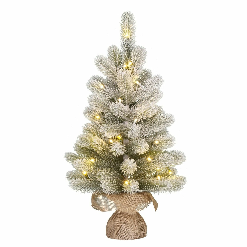 Black box trees sapin de noël artificiel nagoya avec éclairage - h60 x d44 cm - arbre avec branches enneigées - christmas tree