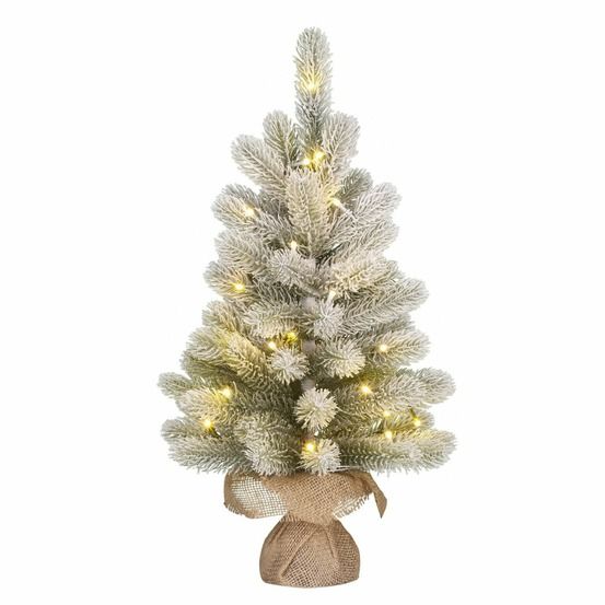 Black box trees sapin de noël artificiel nagoya avec éclairage - h60 x d44 cm - arbre avec branches enneigées - christmas tree