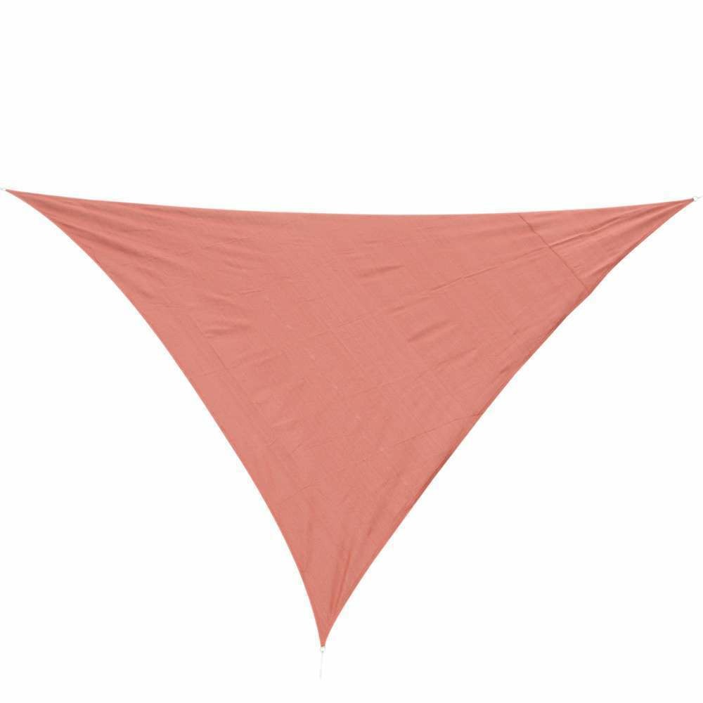 Voile d'ombrage triangulaire rouille - L400xl400xH400cm