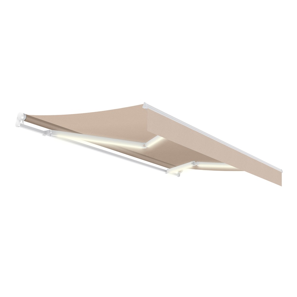 Wasabi - store extérieur enroulable 4x2,5 beige - lumières led - polyester