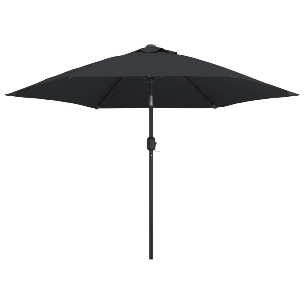 Parasol d'extérieur avec poteau en métal 300 cm noir