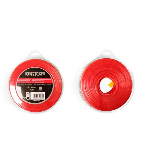 Fil débroussailleuse carré 2,4mm 70m - dunsch 7311240070sq