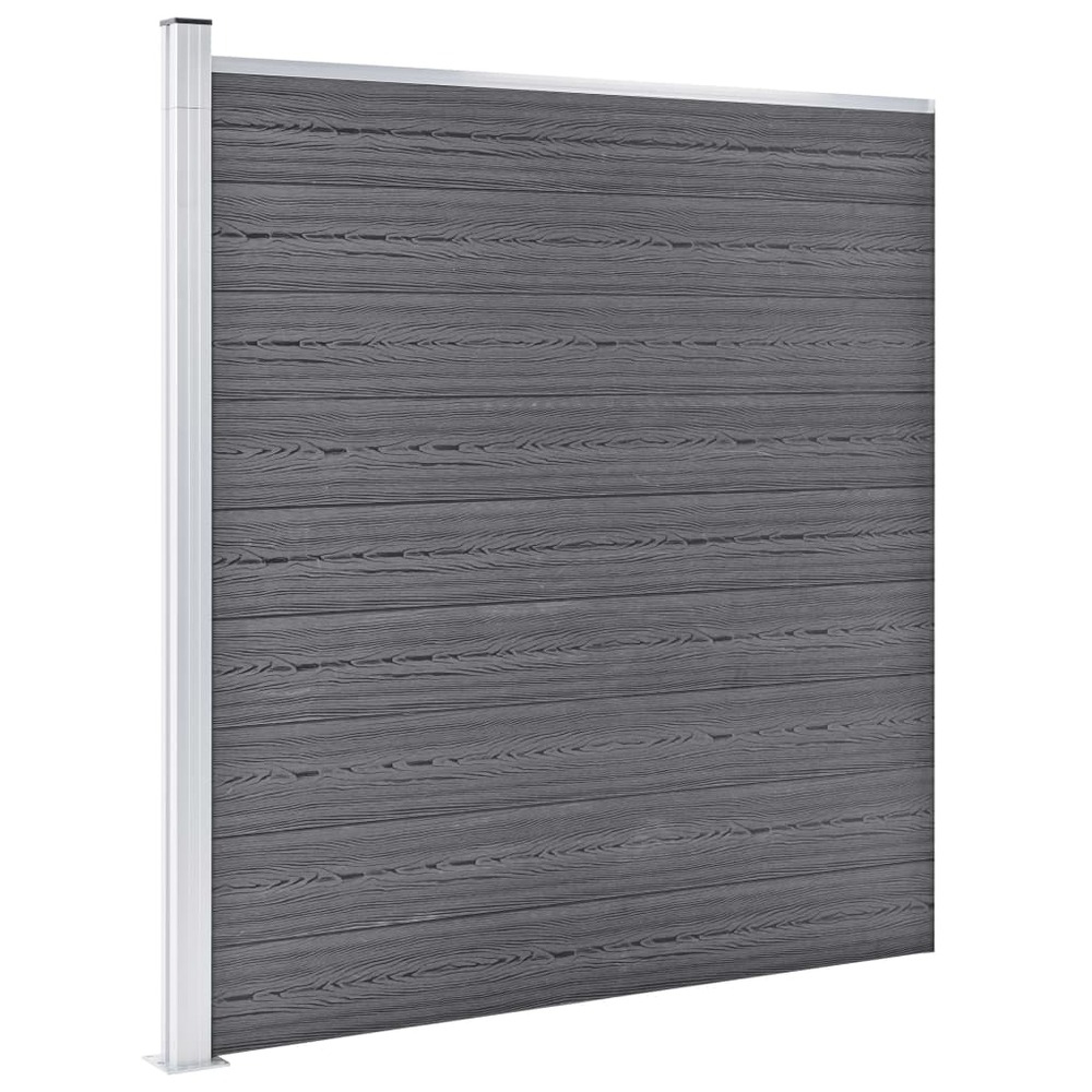 Clôture de jardin wpc 1391x186 cm gris
