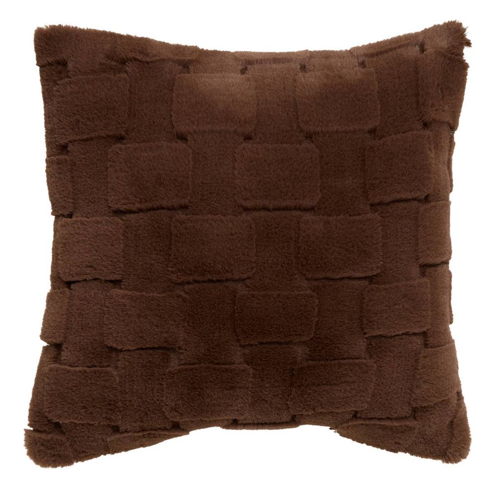 Coussin imitation fourrure 