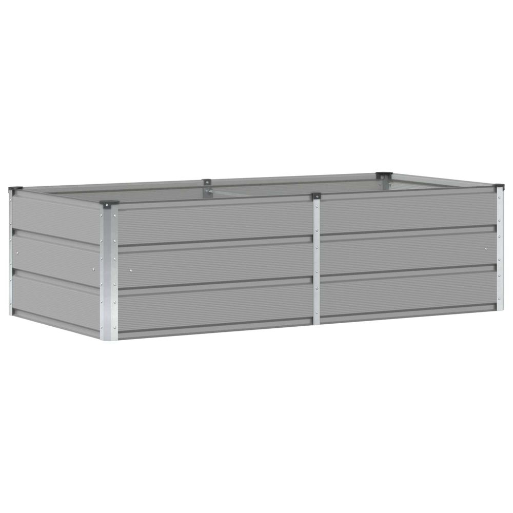Jardinière gris clair 160 x 80 x 45 cm acier