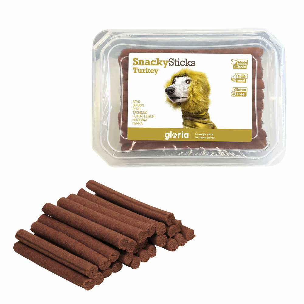 Snack pour chiens gloria snackys sticks poulet dinde bars (800 g)