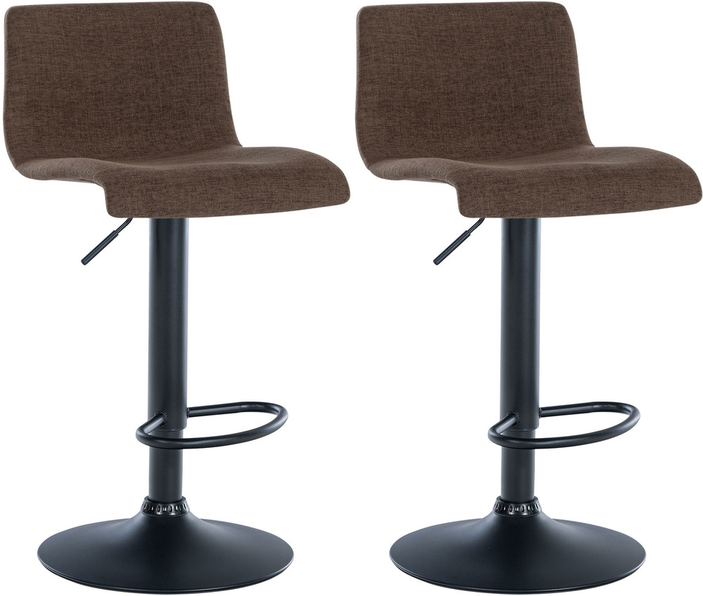 Lot de 2 tabourets de bar en tissu branford