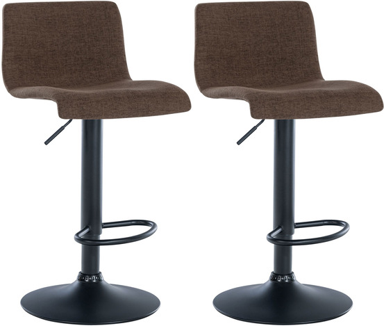 Lot de 2 tabourets de bar en tissu branford