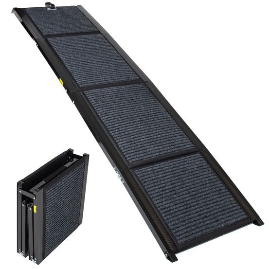 Rampe pliable chien aluminium voiture suv protection articulations 160cm noir