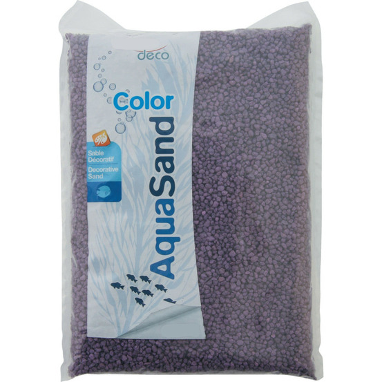 Sable décoratif 2-3 mm aqua sand violet améthyste 1kg pour aquarium.