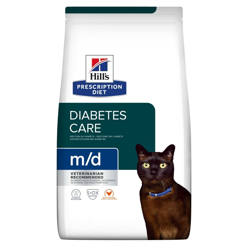 Croquettes chat adult prescription diets m/d diabetes / weight management - hill's 1,5 kg