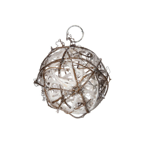 Sujet de noël boule rotin