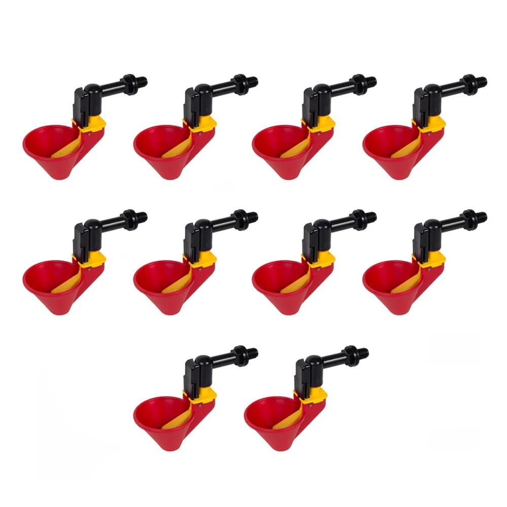 Lot de 10 abreuvoirs poule à coupelle large diamètre 5 cm olba