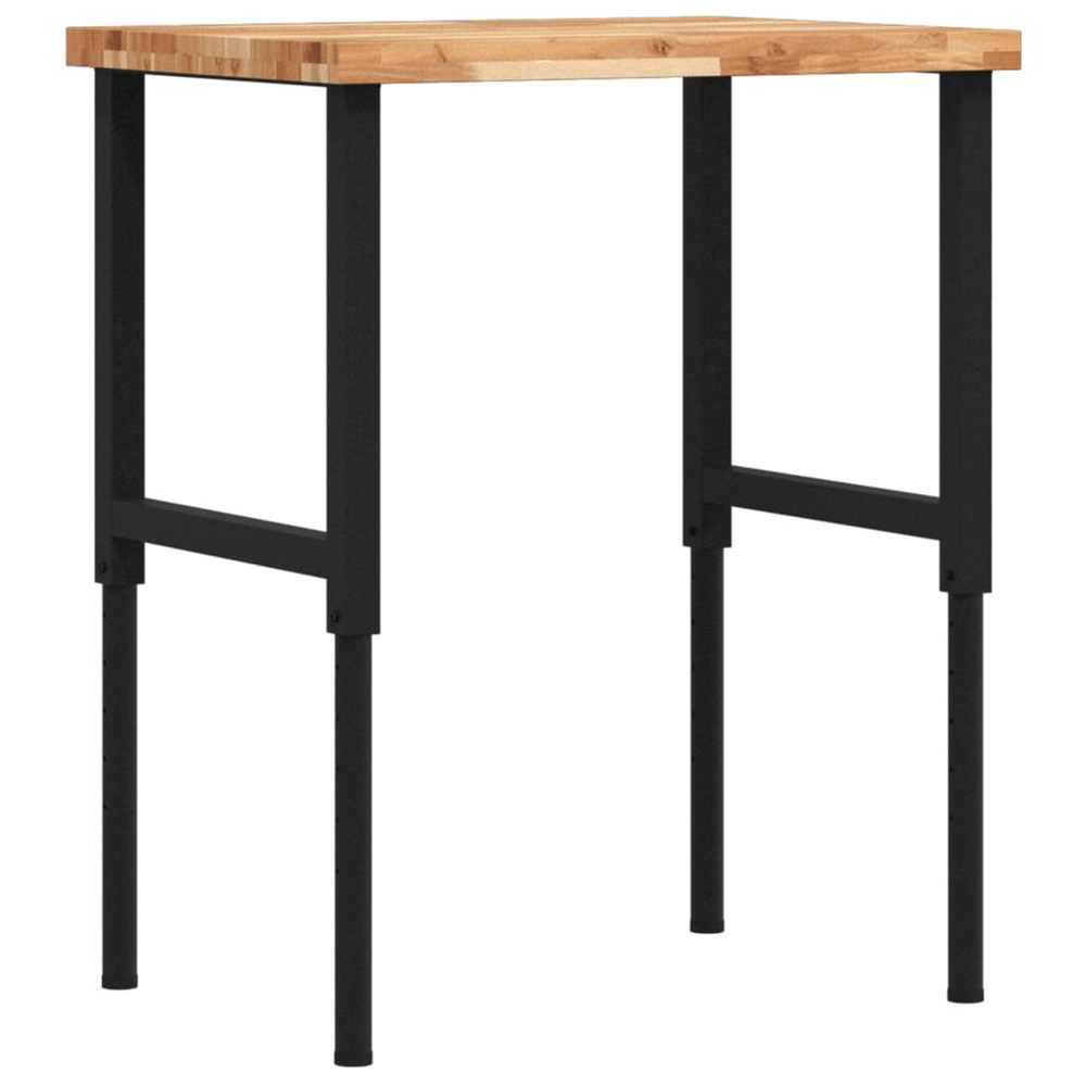 Établi 80x60x(73-99,5) cm bois de chêne massif rectangulaire