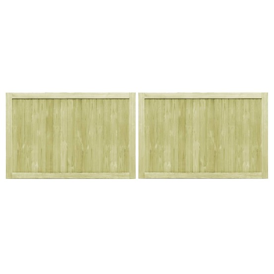 Portillons de jardin 2 pcs bois de pin imprégné 300x100 cm