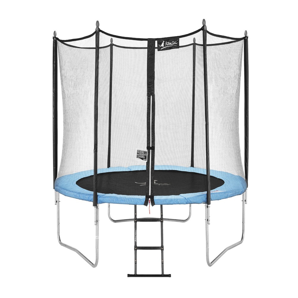 Trampoline de jardin 250 cm + filet de sécurité + échelle | normes ce/eu