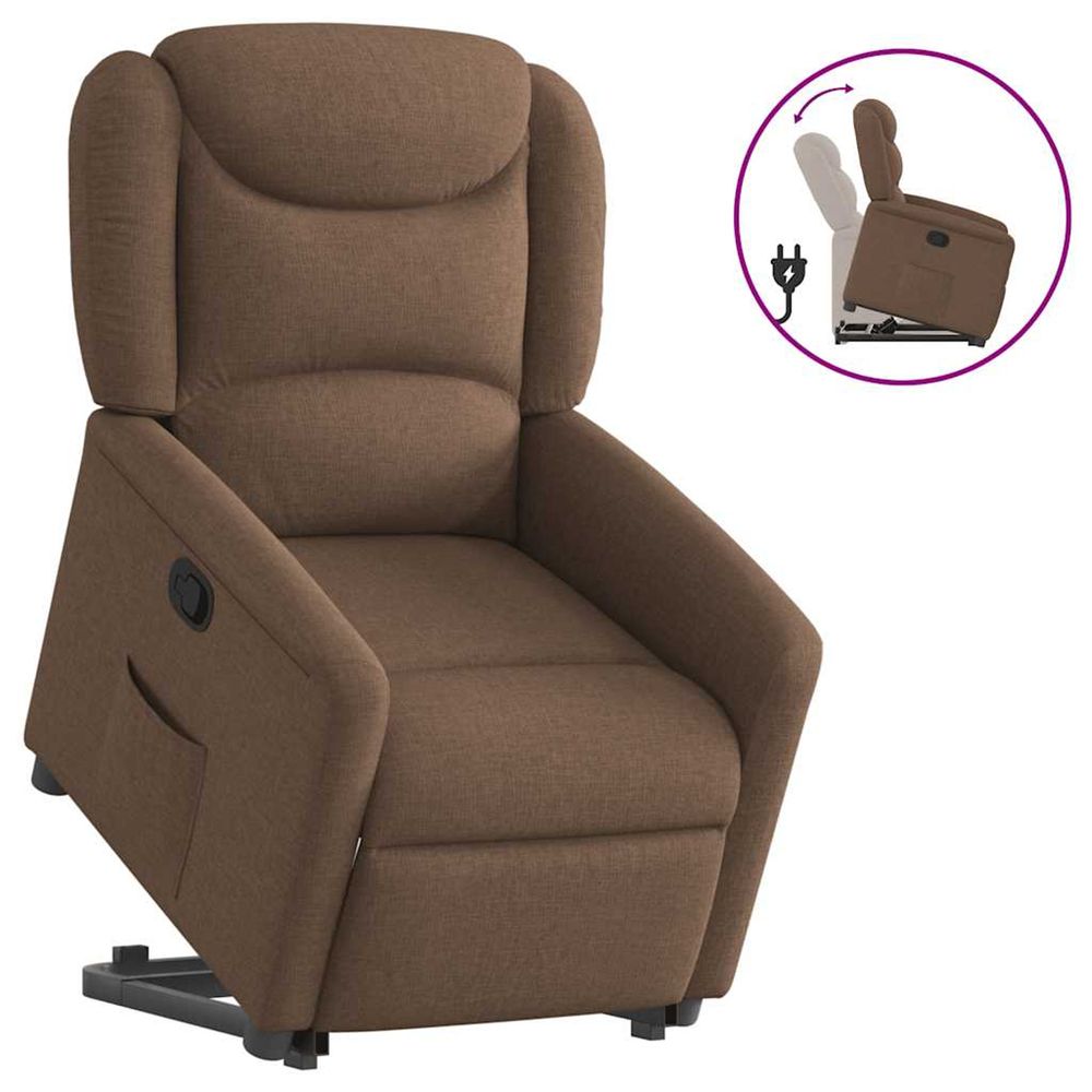 Fauteuil inclinable marron tissu