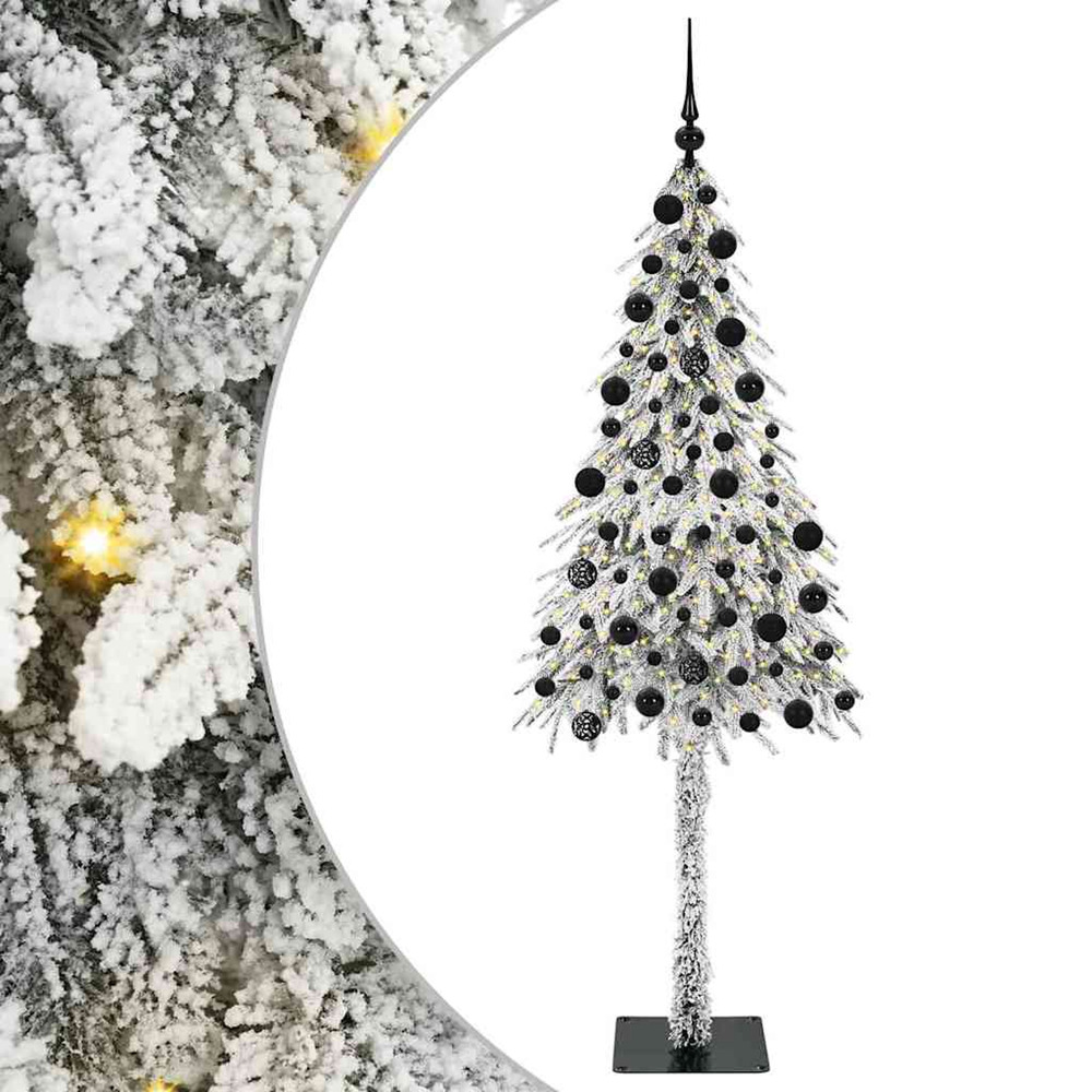 Sapin de noël avec 300 led blanc 210 cm pe et acier
