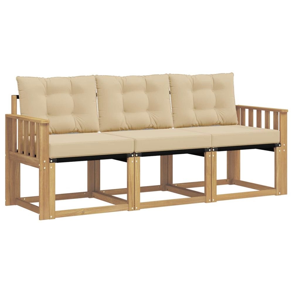 Ensemble de canapés d'extérieur 3 pc blanc et beige
