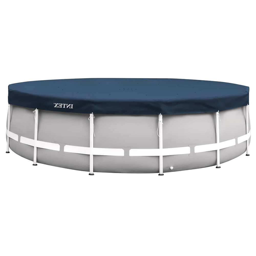 Couverture de piscine ø457 x 20 cm rond pvc, pet