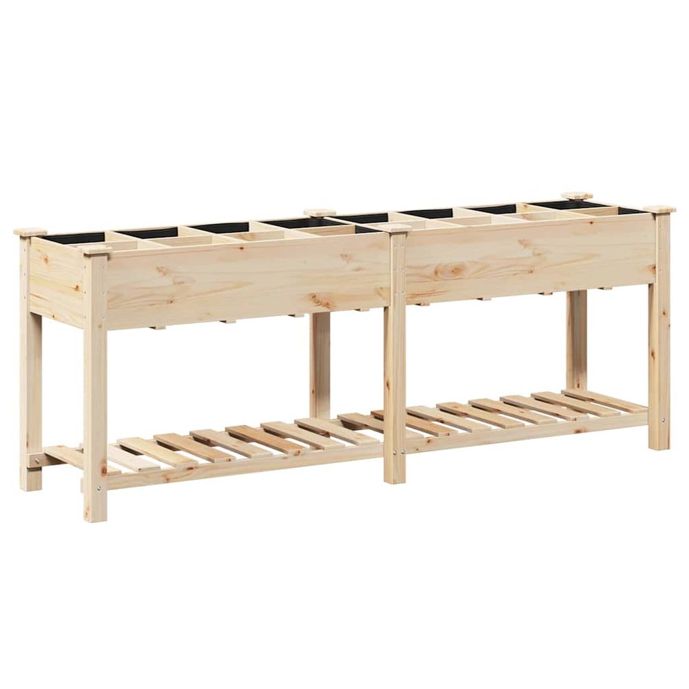 Cache-pot de jardin beige 203,5 x 53 x 76,5 cm