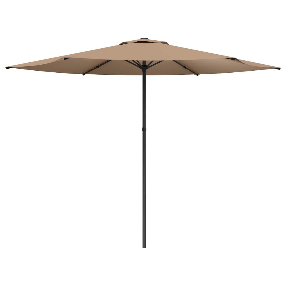 Parasol de jardin rectangulaire 3 x 3 m polyester taupe
