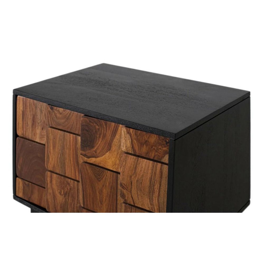 Table de chevet bois marron - ludmilla décoration d'autrefois