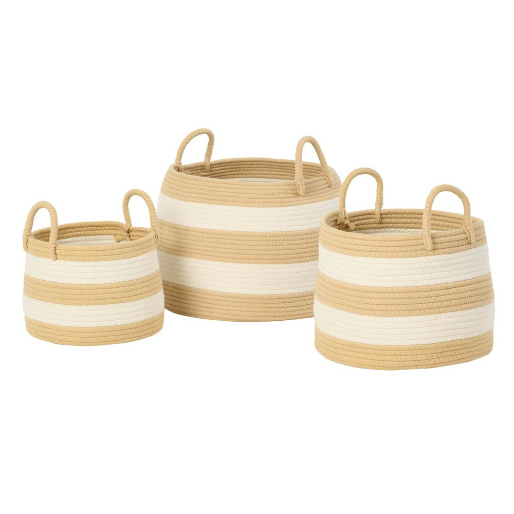 Lot de 3 paniers à rayures 