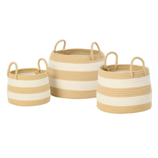 Lot de 3 paniers à rayures
